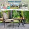 2 Pieces Patio Loveseat Bench Table Furniture Set with Cushioned Chair